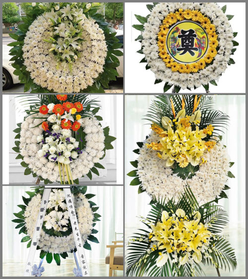 四川成都大邑县花水湾镇温泉社区花圈速递
